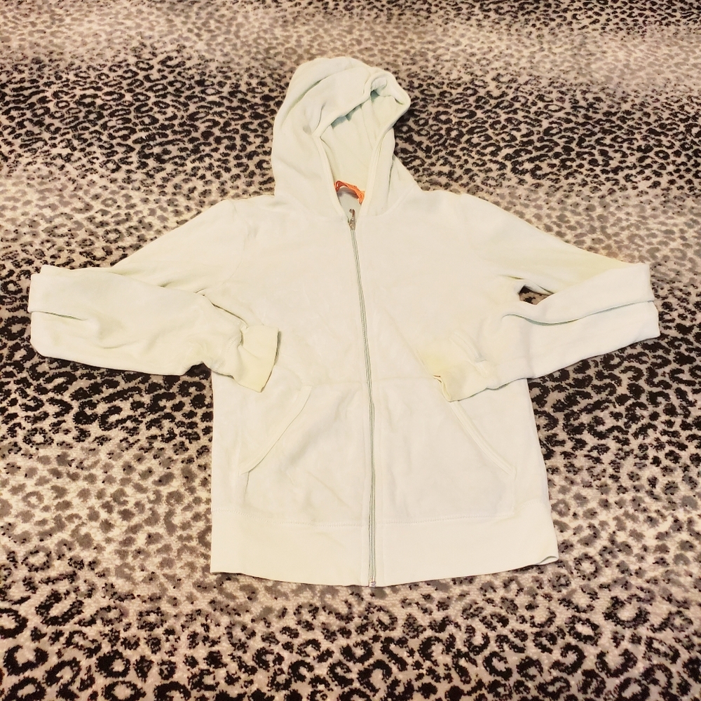 Juicy Couture Velour Y2K Mint Green Full Zip  Sweatshirt Size Small